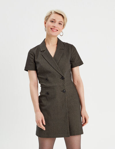 Robe portefeuille gris femme