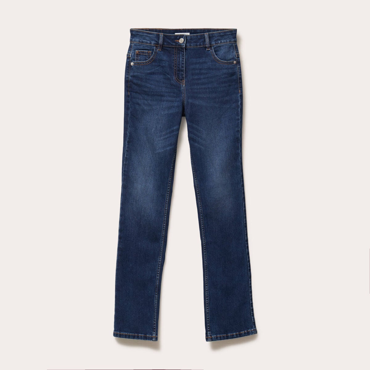 Jean droit regular taille standard denim brut femme