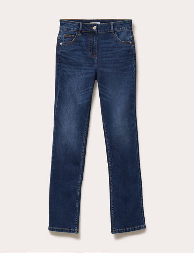 Jean droit regular taille standard denim brut femme