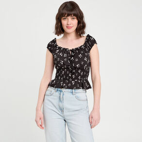 blouse manches courtes noir femme Blouse manches courtes noir femme