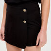 Jupe-short trap&egrave;ze courte noir femme