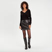 Pull manches longues noir femme