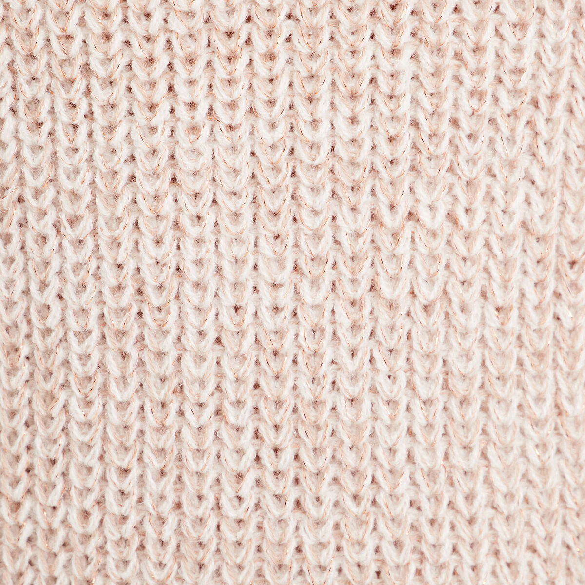 Robe pull droite col rond ivoire femme