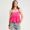 Blouse bretelles fines rose vif femme