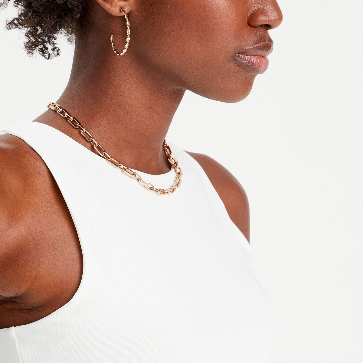 Body sans manches effet seconde peau blanc femme