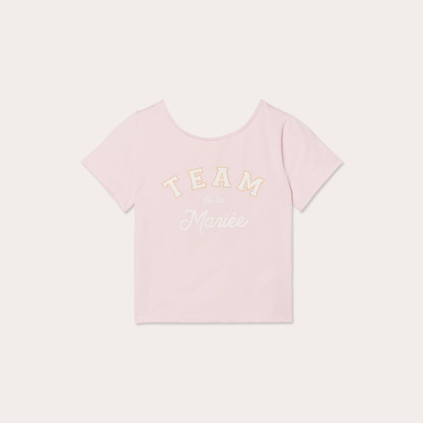 T-shirt manches courtes rose femme