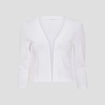 Gilet court ouvert blanc femme