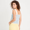 Débardeur effet crochet blanc femme