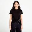 T-shirt ceintur&eacute; noir femme