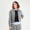 Veste zippée manches longues blanc femme
