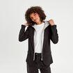 Veste blazer 2-en-1 gilet noir femme