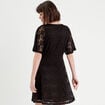 Robe évasée dentelle noir femme