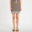 Jupe droite courte marron fonc&eacute; femme
