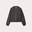 Veste teddy zippée gris foncé femme