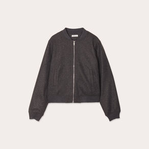 veste teddy zippee gris fonce femme Veste teddy zippée gris foncé femme
