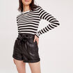 Short paperbag similicuir noir femme