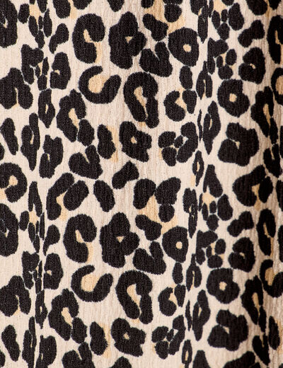 Robe évasée manches courtes sable femme
