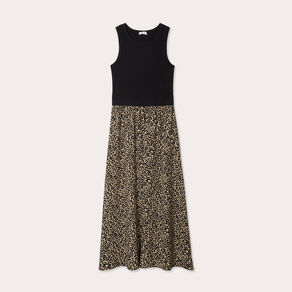 robe longue effet 2 en1 beige femme Robe longue effet 2-en1 beige femme