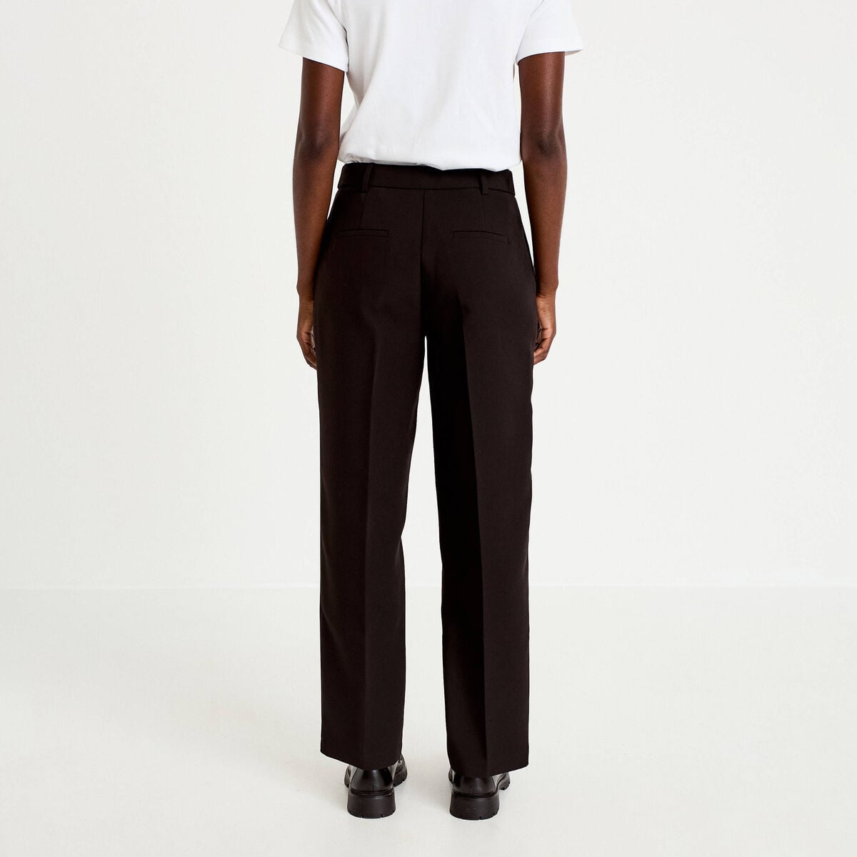 Pantalon bootcut taille standard noir femme