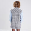 Veste droite sans manches beige femme