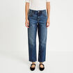 Jean droit taille standard bleu femme