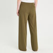 Pantalon large vert kaki femme
