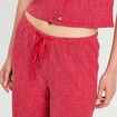 Pantalon large rouge foncé femme