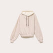 Sweat effet polaire fausse fourrure sable femme