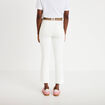 Jean bootcut cropped taille haute ecru femme