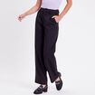 Pantalon droit large noir femme