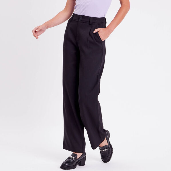 pantalon droit large noir femme Pantalon droit large noir femme
