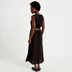 Robe longue &eacute;vas&eacute;e sans manches noir femme