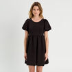 Robe évasée effet boule noir femme