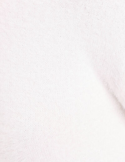 Pull dos nou&eacute; ecru femme