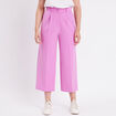 Pantalon city large violet femme