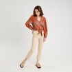 Blouse manches longues terracotta femme