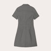 Robe évasée boutonnée noir femme