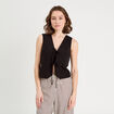 Gilet sans manches noir femme