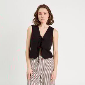 gilet sans manches noir femme Gilet sans manches noir femme