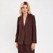 Veste esprit blazer marron fonc&eacute; femme