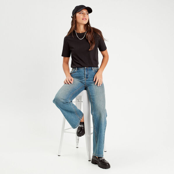 t shirt manches courtes noir femme T-shirt manches courtes noir femme