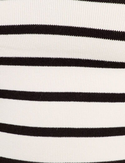 Pull manches courtes col polo blanc femme