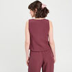 Gilet sans manches prune femme