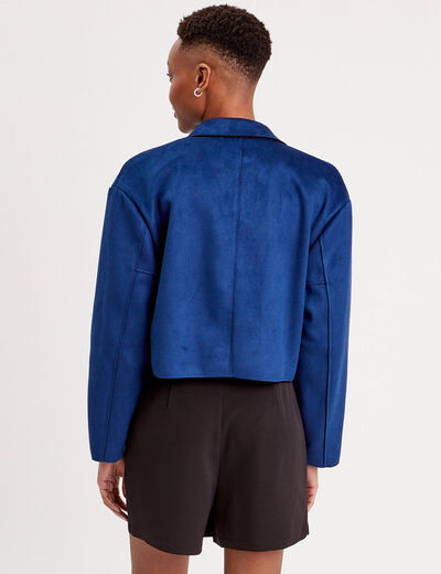 Veste zippée oversize bleu electrique femme