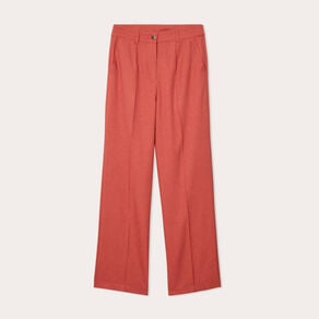 pantalon droit large pinces vieux rose femme Pantalon droit large pinces vieux rose femme