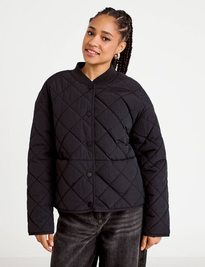 Veste matelass&eacute;e noir femme