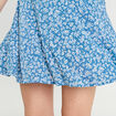Jupe-short patineuse bleu clair femme