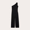 Combinaison pantalon large noir femme
