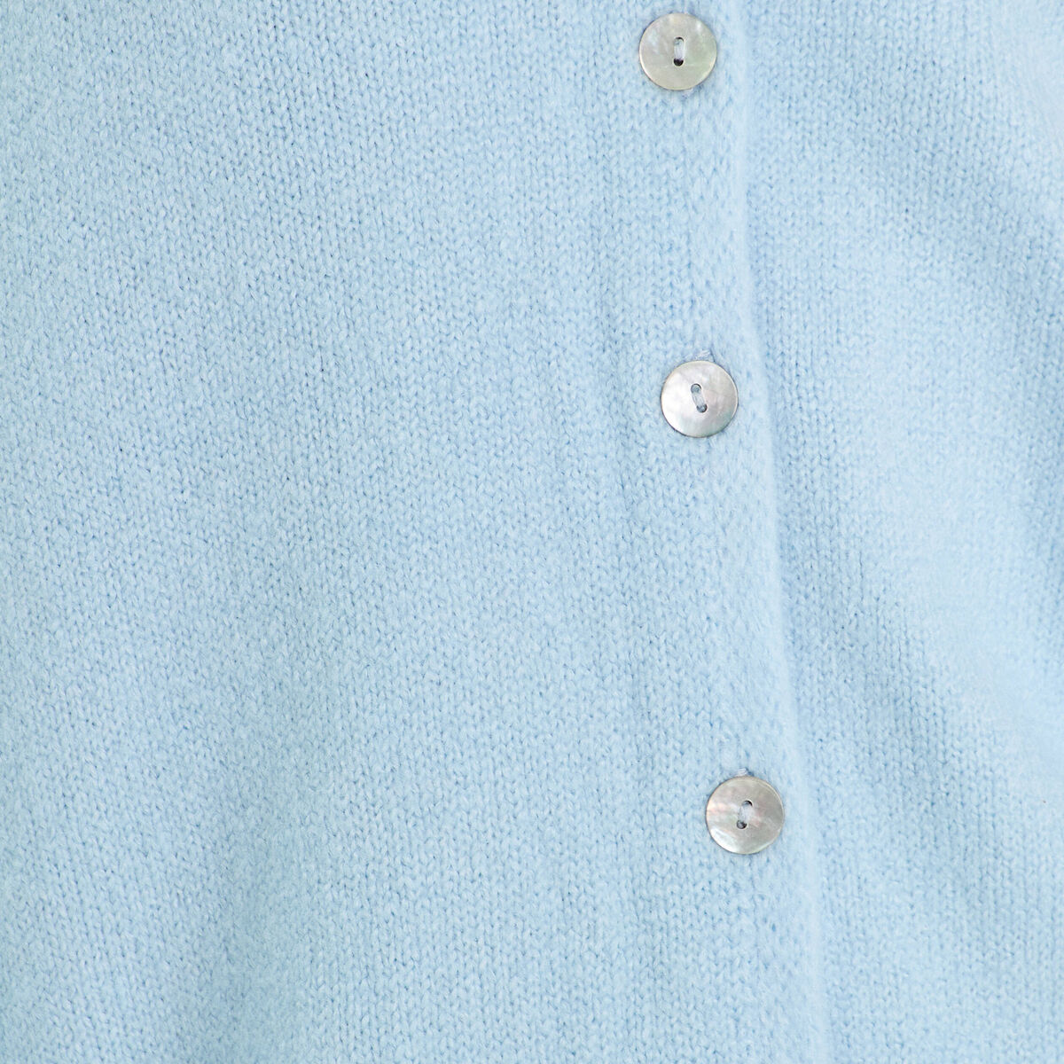 Gilet manches longues bleu ciel femme