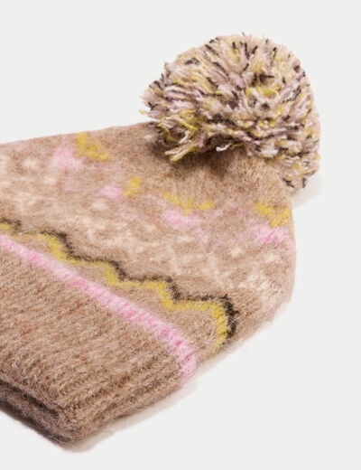 Bonnet taupe femme